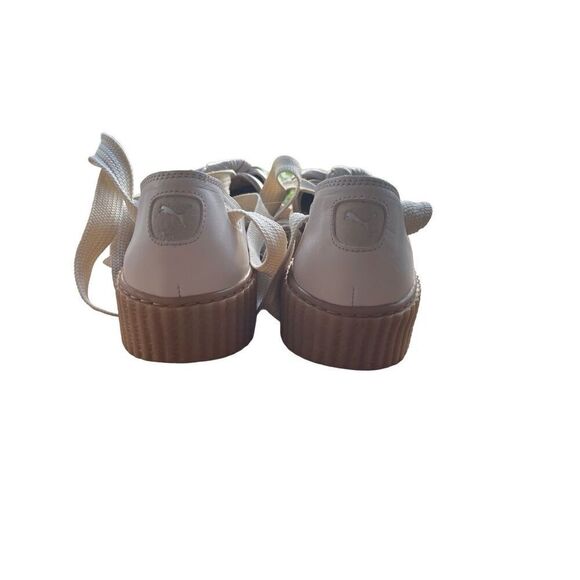 Puma Womens Pink Round Toe Lace Up Platform Bow Creeper Flat Sandal Size 9.5 - Picture 6 of 6